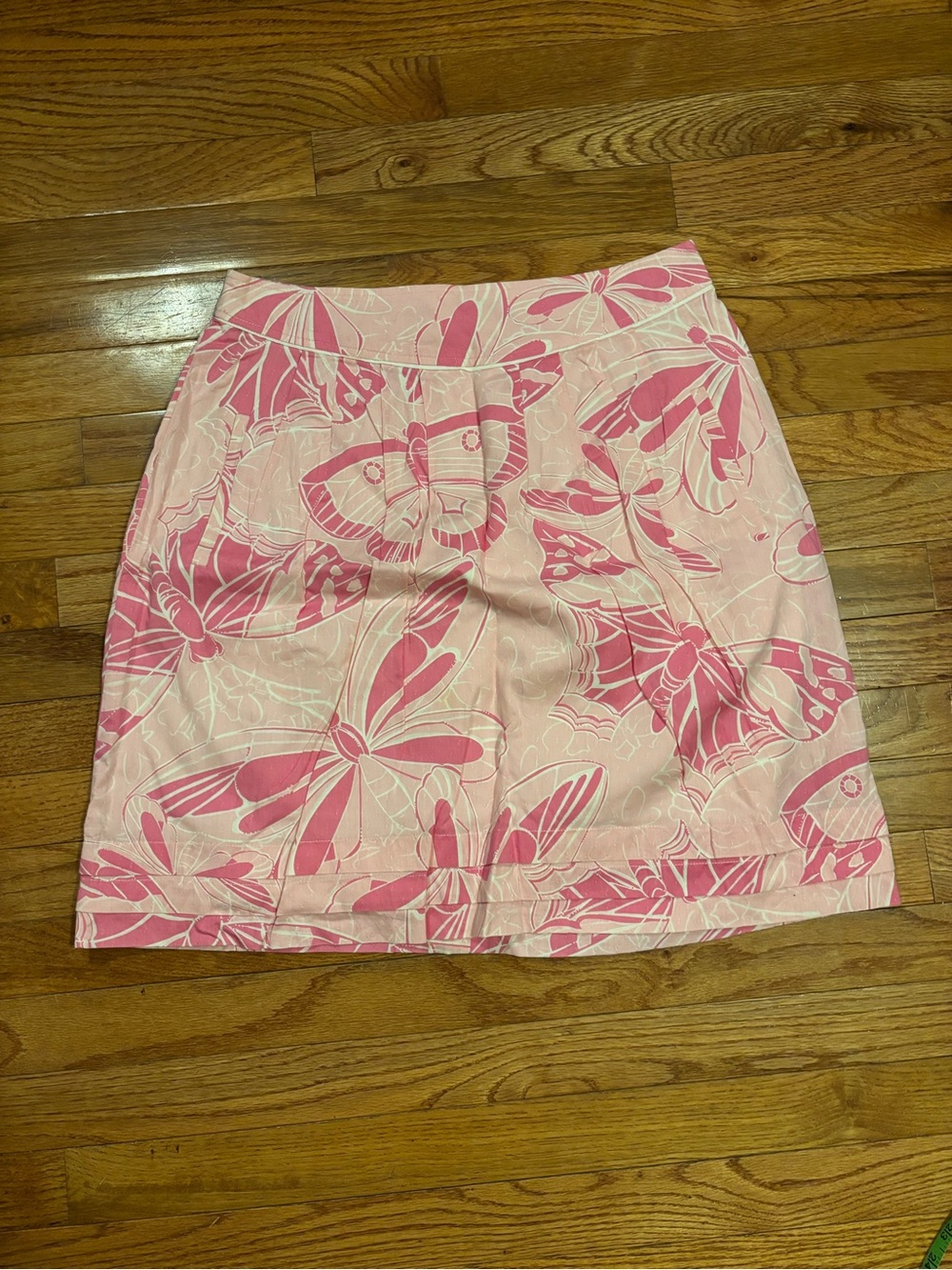Lilly Pulitzer pink & white butterfly skirt
